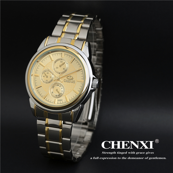 L005C6 Rose Gold Big Dial Wristwatch Watch Box Hand Pointer Stainless Steel Quartz Watches
