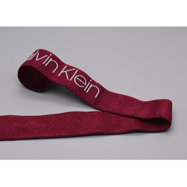 30mm Printed Garment Elastic Band With Silicone Shiny Logo
