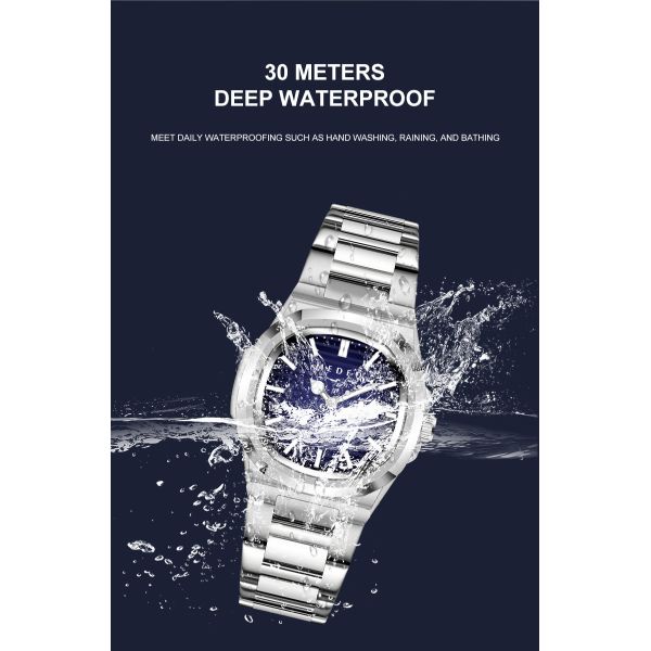 Octagonal Porthole With Square Quartz Watch