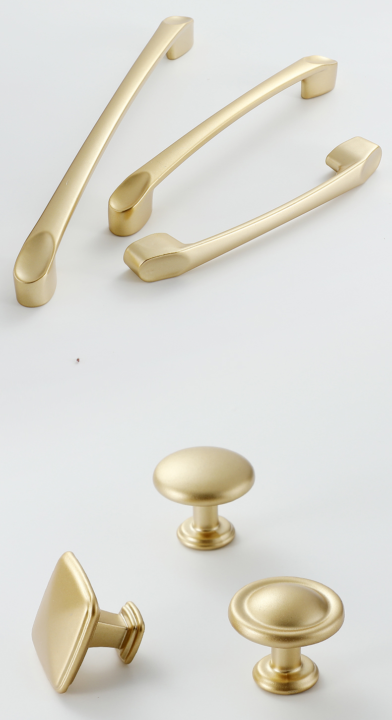 Modern Simple Luxury Golden Aluminum Alloy Durable Rectangle Cabinet Door Handle Invisible Kitchen Gym Closet Wardrobe Drawer