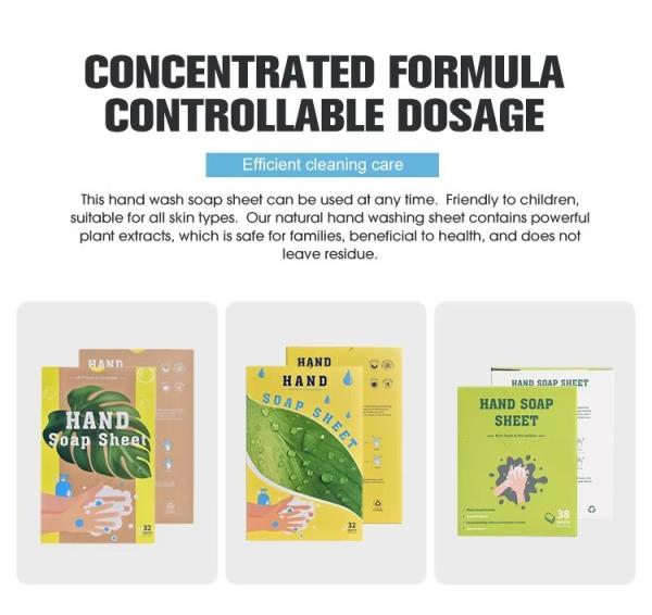 Natural Travel Friendly Hand Soap Sheets Biodegradable And Chemical Free
