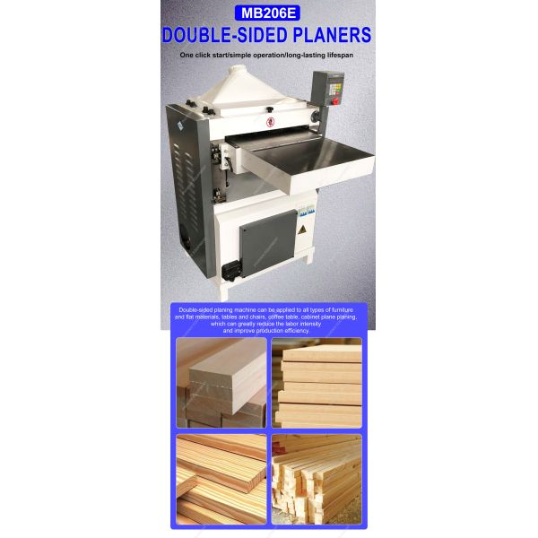 170MM MB206E Multifunction Wood Working Machine Planer Machine 2 Sides Work Working Small Planer