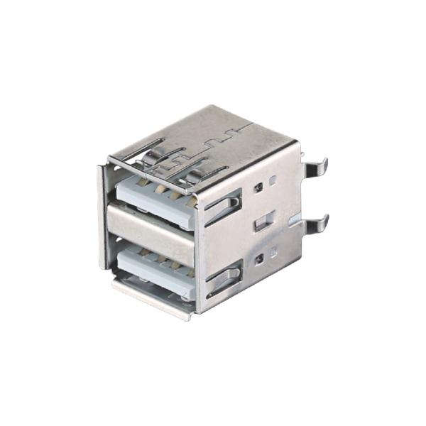 USB 2.0 / 3.0 Jack A Type Male Plug Connector Brass / Phosphor Bronze Contact Material