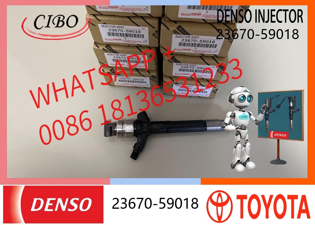 0950009770 Diesel Fuel Injector 23670-59018 095000-9770 for Toyota Land Cruiser 70 Series 1kd-FTV Common Rail Injection Valve