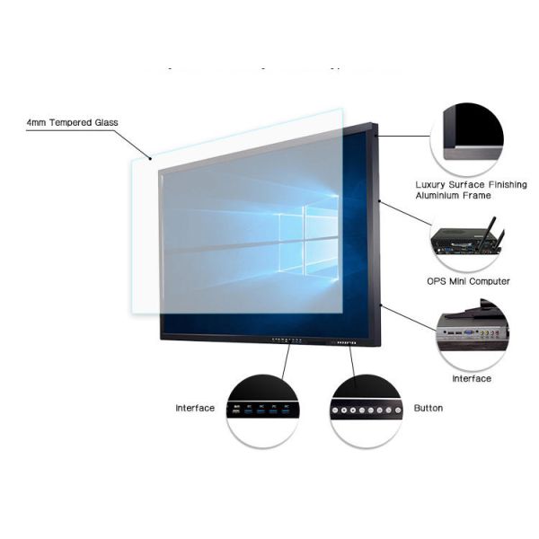 Signage UHD умное Whiteboard 75 цифров касания дюйма Multi взаимодействующее
