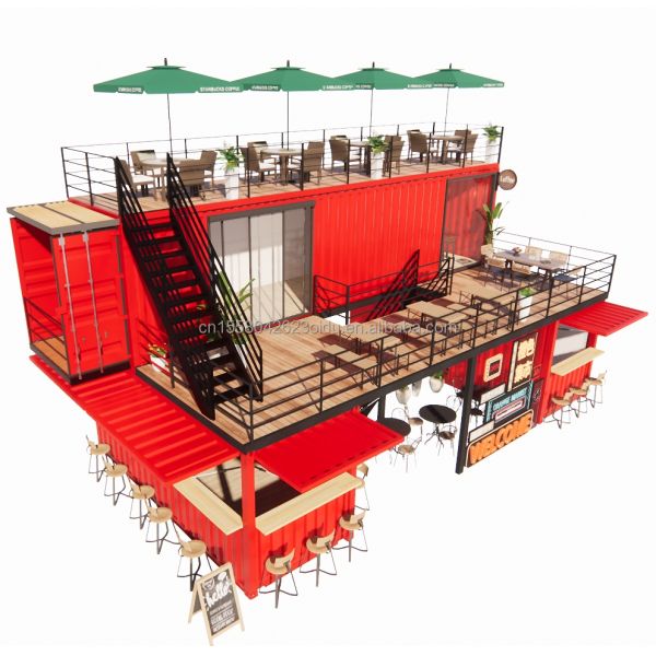 Experience the Best of Beer/Coffee/Food Kiosks with Our 40FT Container Bar and Terrace