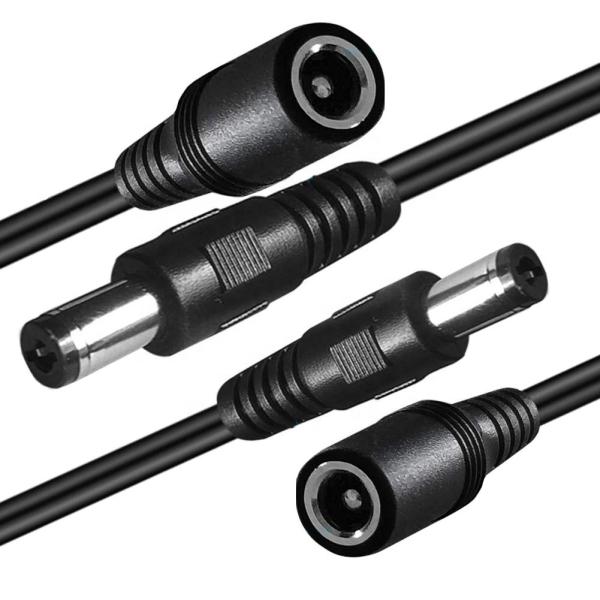 Male to Female 5.52x1 5.5x2.5 3.5x1.35 4.0x1.7mm DC Power Extension Cable for CCTV Camera LED Light