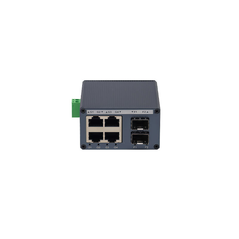 Mini Industrial Gigabit Switch 2 SFP Fiber 4 RJ45 Ports Ethernet Network Switch