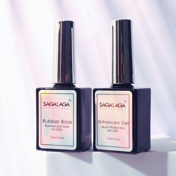 Private Label Uv Gel Nail Polish Non Toxic Rubber Base Coat Soak Off Led Lamp Strong Adhesive Gel for Nail Nail Art Products