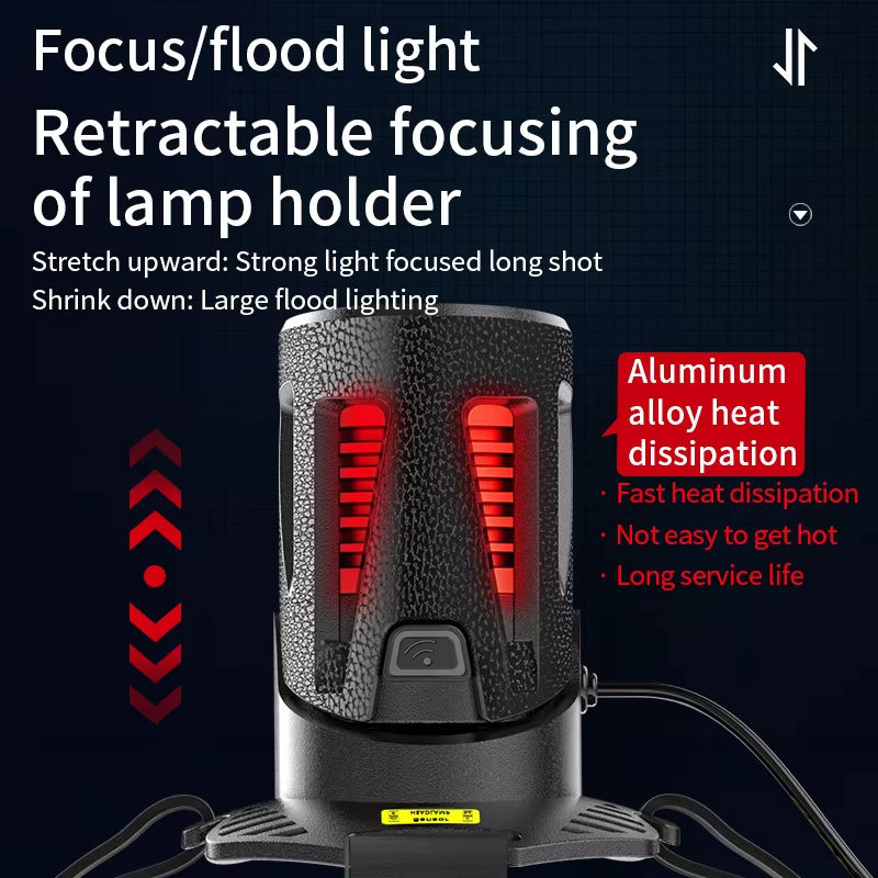Hot Sale New XHP360 Inductive Headlight 30W Zoom Headlight 3-cell 18650 Lithium Battery Super Bright Headlight