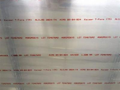 2024 Aerospace Grade Aluminium Sheet Customized Thickness Square Shape