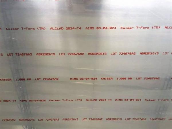 Industrial Aviation Grade Aluminum Plate , 2024 Aluminium Sheet T3 / T4 Temper