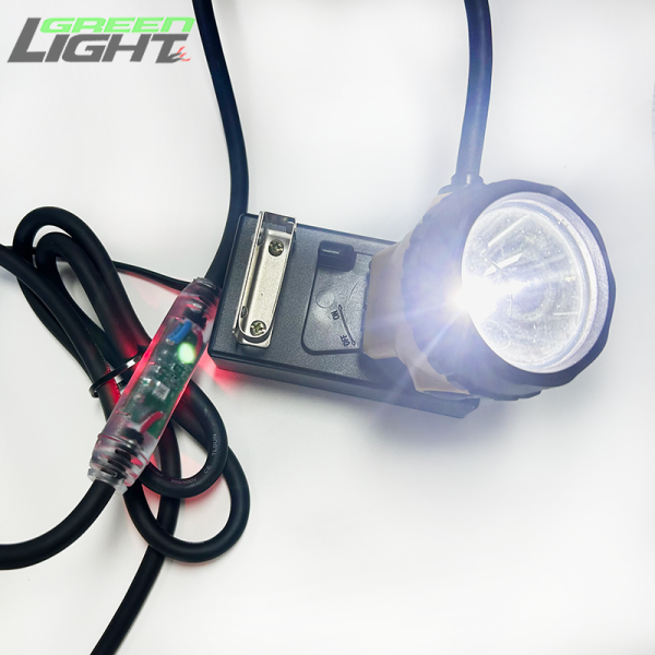 High Brightness LED Mining Lamps with 25000lux Waterproof Rechargeable Corded Cap Lamp and 10.4Ah Li ion Battery for Coal Mining
