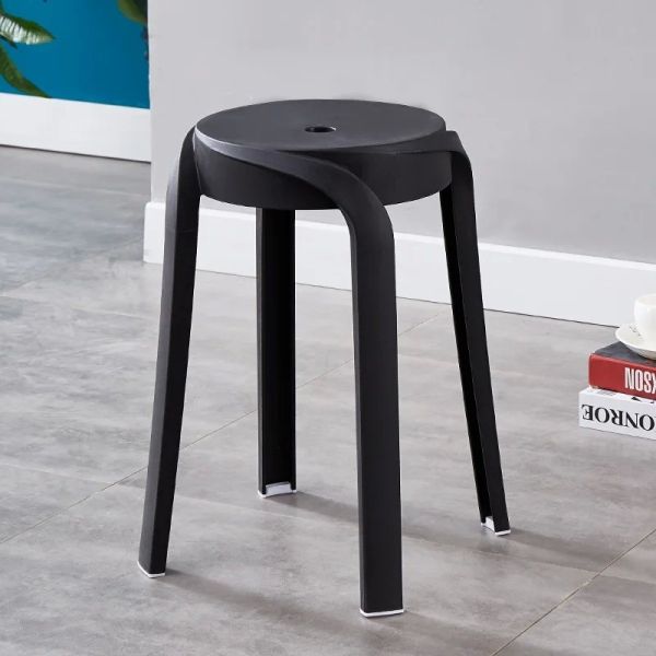 Rubber Chairs Stackable Dining Windmill Folded Plastic Stools for Home Functional and Stylish