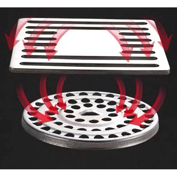 4 Inches Mirror Polished Silver Shower Floor Drain With Removable Filter Hair Sundries Cover