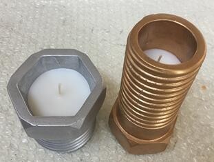 100% paraffin white metal schrauben scented candle  packed into gift box