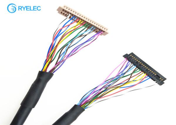 Hirose 40 Pin DF13 Connector LVDS Cable Assembly To JAE Hirose FI - S20S 1.25mm Connector