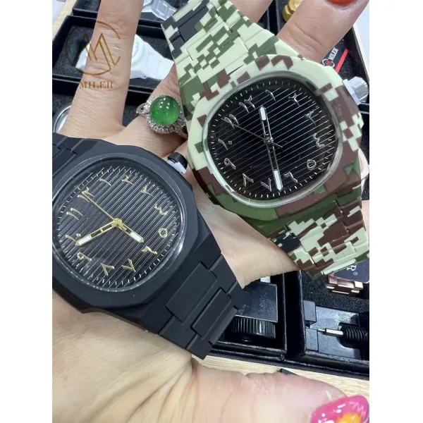 Wholesale Custom Logo Creative Design Durable Denim Quartz Wrist Watch with Secure Hook Buckle