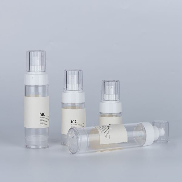 0.25ML Discharge Rate Airless Pump Lotion Bottle 30ml 50ml 60ml 80ml 100ml PP Plastic