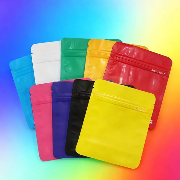 Factory-Ready Custom 3.5g Moisture-Proof & Smell-Proof Mylar Bags Stand-Up Resealable Plastic Food Packaging