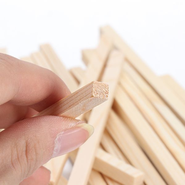 Считающ незаконченные деревянные ремесла 30Pcs придают квадратную форму деревянным штангам