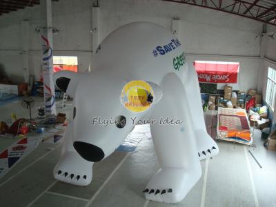 O urso feito sob encomenda inflável impresso protegido UV deu forma a balões para eventos do entretenimento