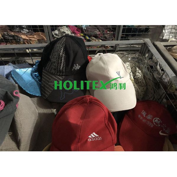 Men Second Hand Caps Cotton / Polyester Material Used Hats For Southeast Asia