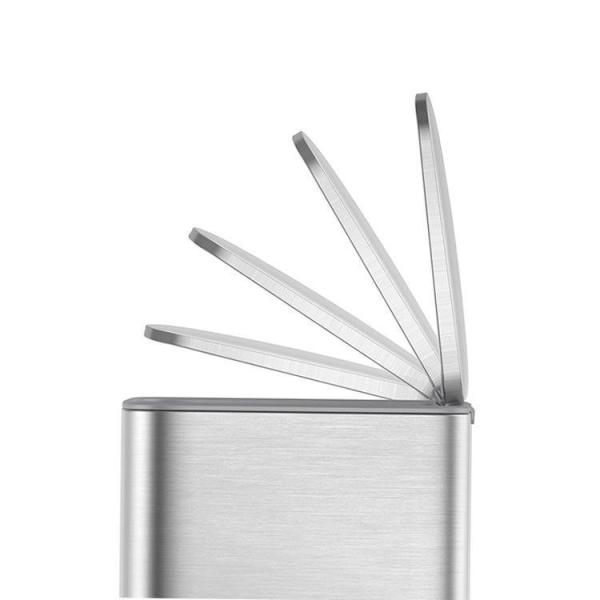 2 Division Stainless Steel Pedal Bin Household Trash Can for Stylish and Sustainable Recycling Solution