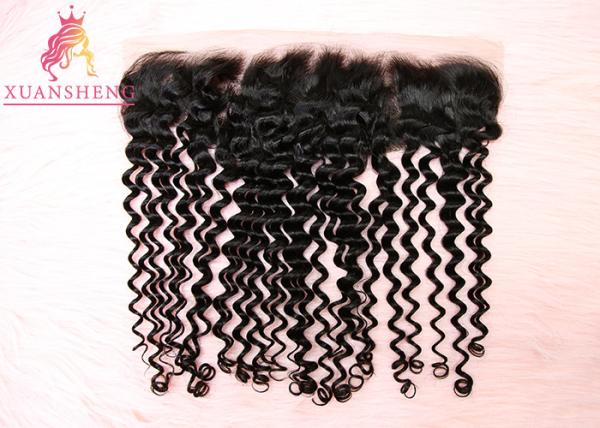 Full Cuticle 13x4 Lace Frontal Deep Wave 100% Virgin Human Closure Hair