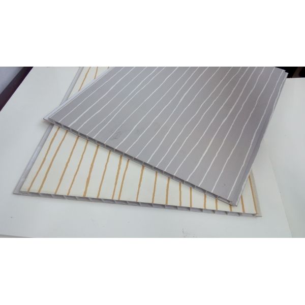 Wooden Grain Pvc Plastic False Wall Using Laminated Process