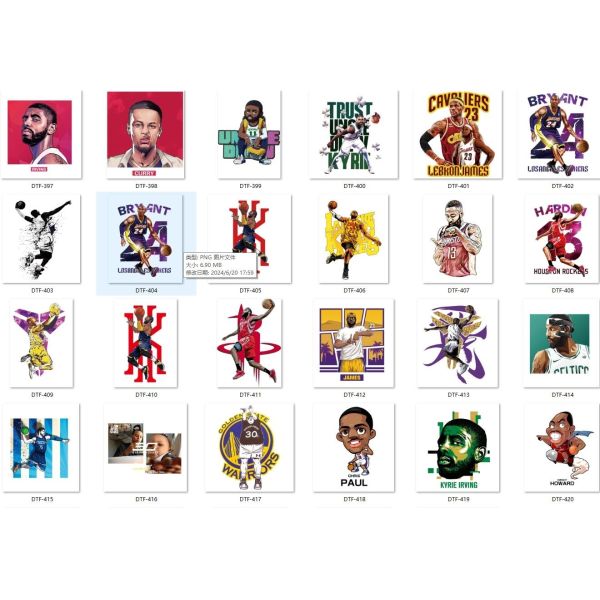 DTF heat transfer stickers Gang heat transfer DTF printing service supports customized batch production