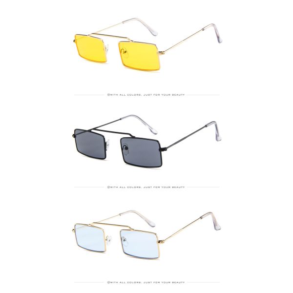 European American Transparent Ocean Sunglasses Single Beam Metal Frame