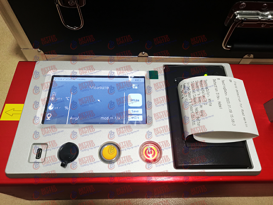 Detectable Color Pavement Marking Retroreflectometer QdRL Quick Measurement