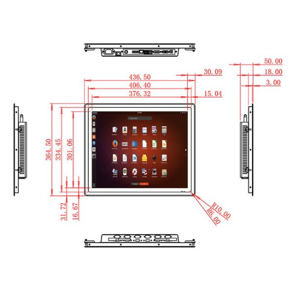 19-Inch High-Performance Linux Display for Access Control Panels and Medical Interfaces