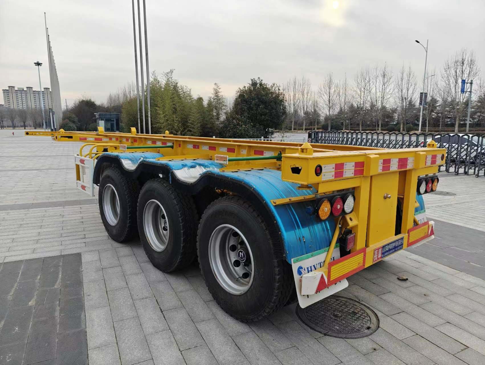 50T Load Capacity 40 FT Skeleton Chassis Semi Trailer for Container Transportation