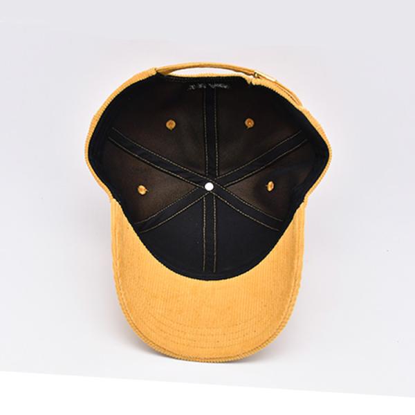 A tela do veludo de algodão do ODM bordou o logotipo feito sob encomenda 58cm dos bonés de beisebol para unisex