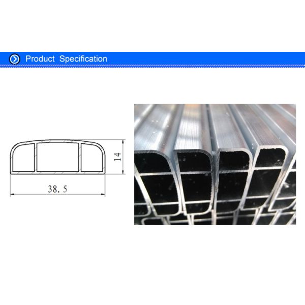 Mill Finish Extruded Aluminium Rectangular Tube for Electronic Devices Shell