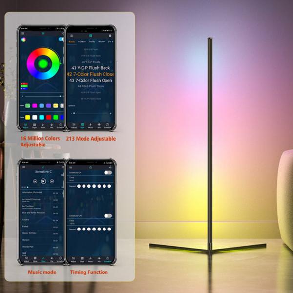 Floor To Ceiling Bedroom Corner Lamp Addressable With Magic Atmosphere Led
