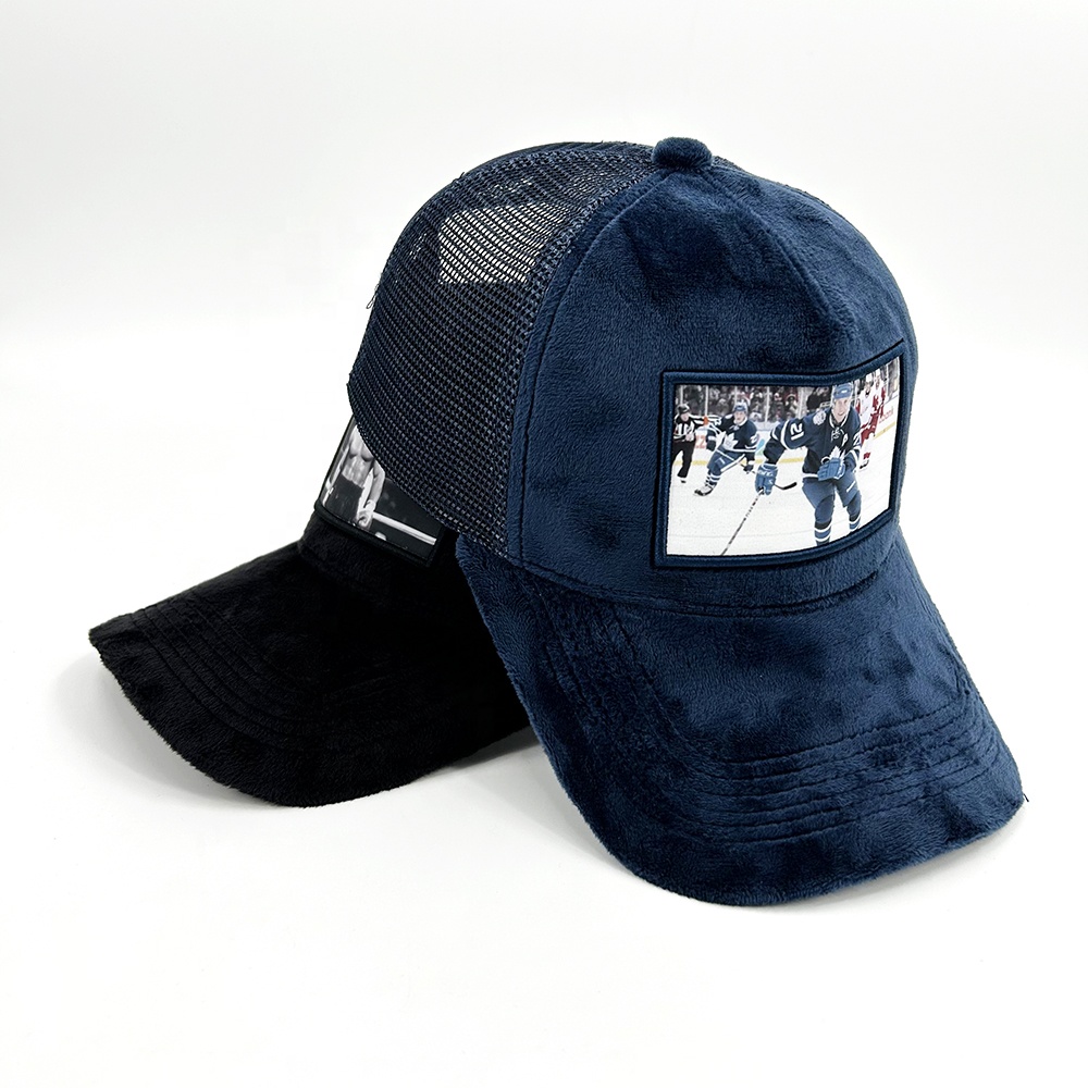 Velvet Puffs 3D Embroidery Trucker Hats Embroidered Snapback Cap Structured Cap
