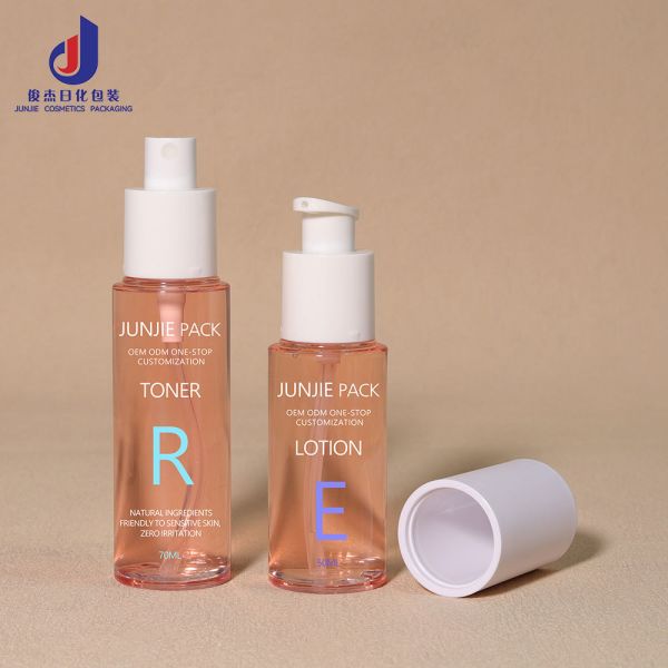 Modern Design Custom PET Perfume Toner 50ml 80ml 100ml 150ml 180ml Spray Lotion Bottle Luxury Plastic Cosmetic Packaging