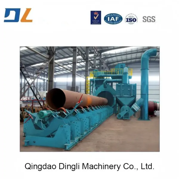 Roller Conveyor Steel Plate Shot Blasting Machine Pipe Inner/Outer Wall Shot Blaster