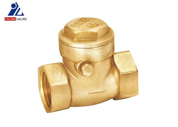 ISO14001 Brass Swing Check Valve 2 Inch 0.6Mpa Natural Color