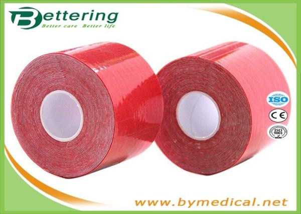 Hot sell kinesiology Kinesio Tape / Pure cotton,Waterproof/Sports Safety Red Colour