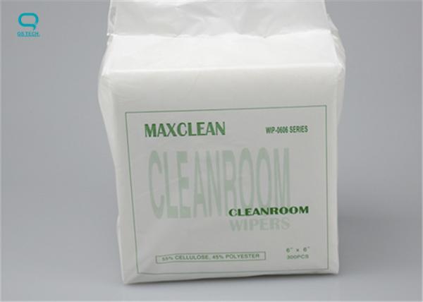 0609 White Clean Room Wipes 55% Cellulose & 45% Polyester 3000pcs/ctn