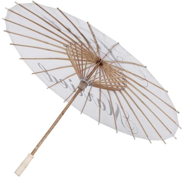 White Paper Wedding Parasol Umbrella Bridal Decorations 84cm Diameter