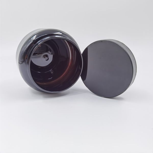 Black Hair Mask Body Scrub Cream PET Plastic Jar 130ml 500ml
