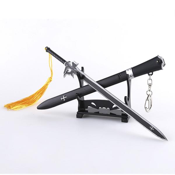 Sword Art Online Elucidator Automatic Eject 3D Model Keychain Black