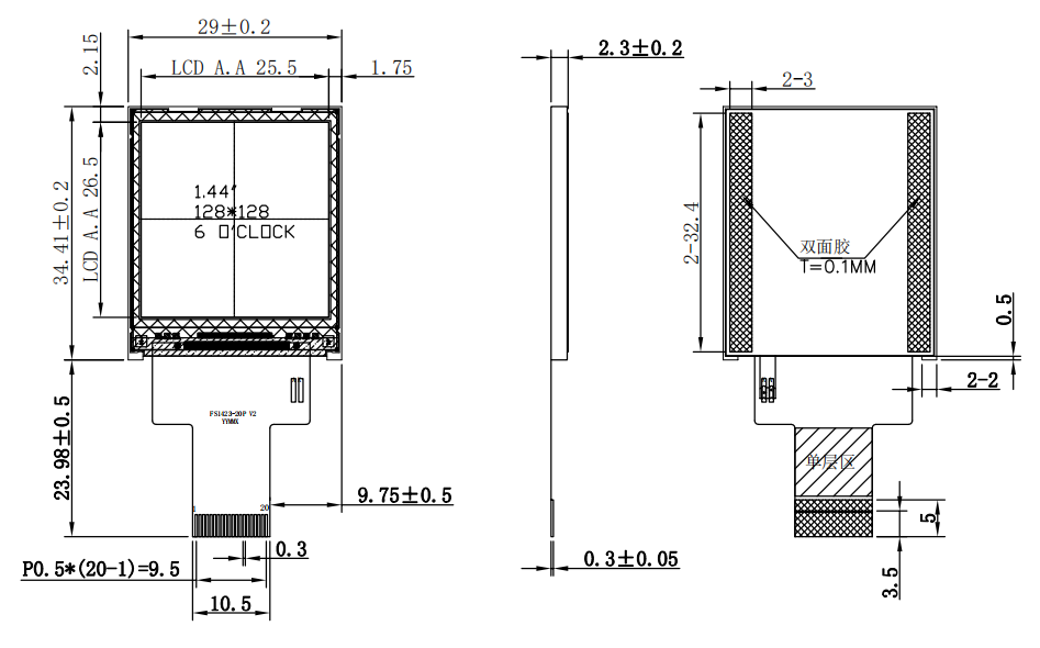 TFT LCD дисплей Производитель 1,44 дюйма 128 * 160 RGB Custom Driver IC ST7735SV