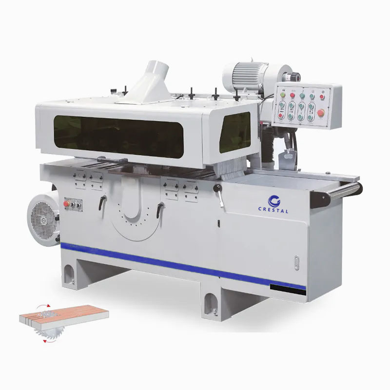High precision multi blade saw with auto oiling system and infrared calibration device for woodworking