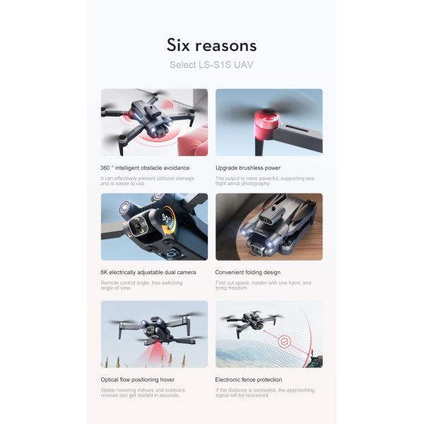 New Brushless Motor Drone Mini 8K HD Camera Obstacle Avoidance S1S Mini Professional Drone